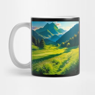 Lovely Meadow Scenery in Summertime Mug